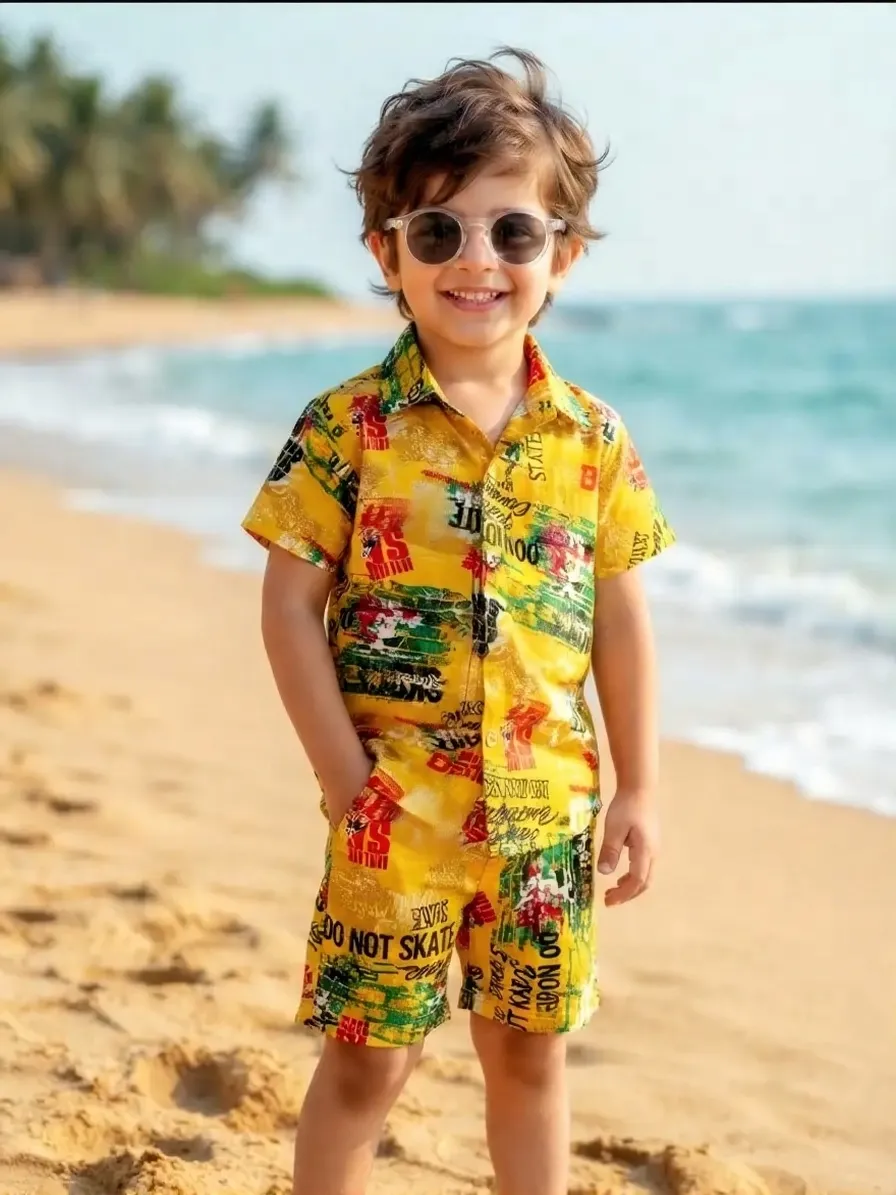 Sunshine Splash Co-ord Set - Mustard Yellow